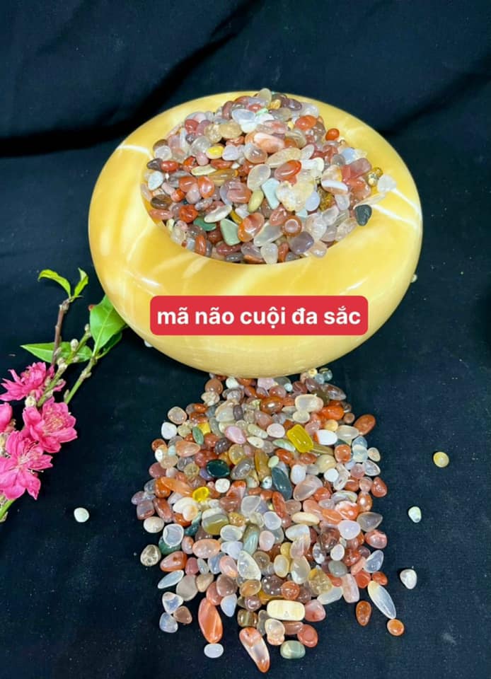 Đá thạch anh vụn mã não vụn đa sắc