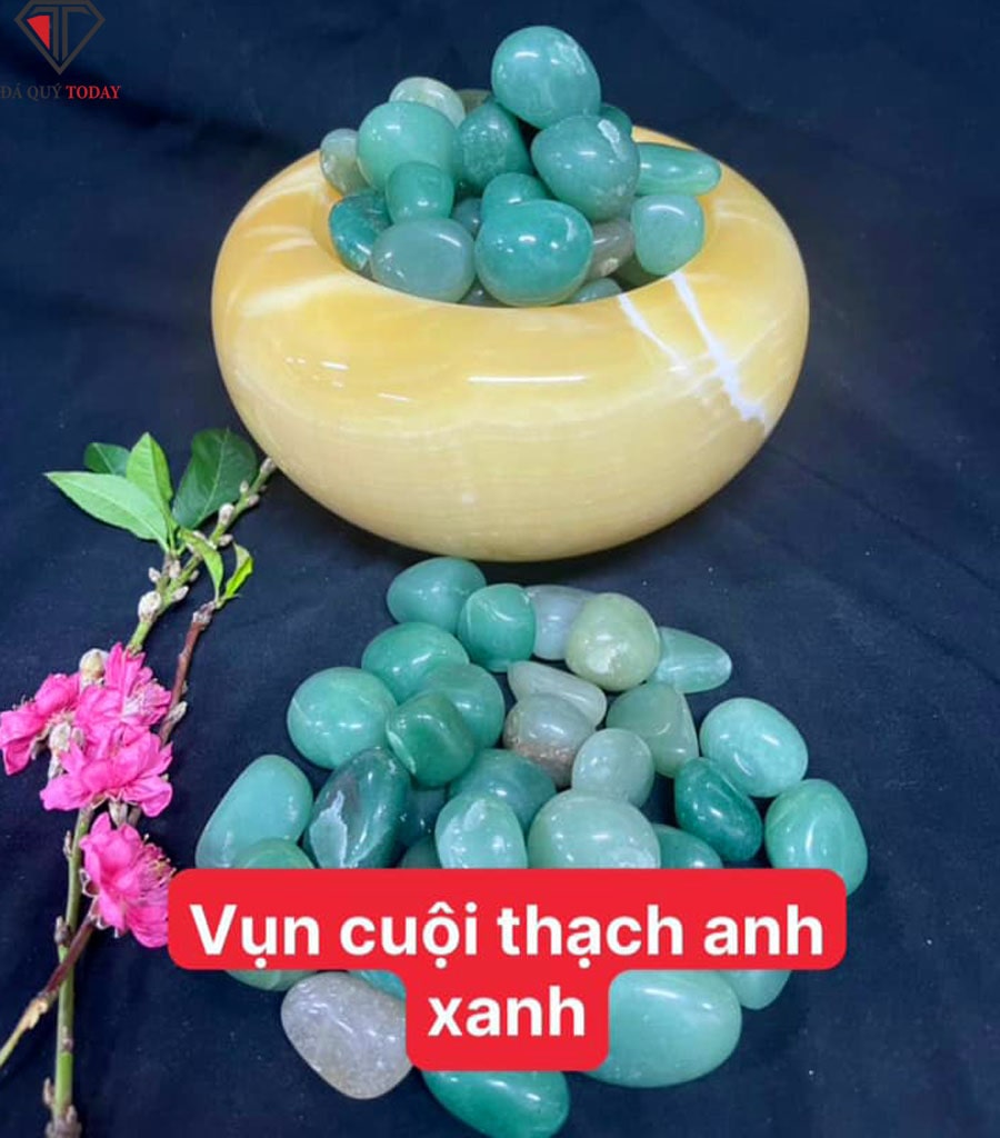 Đá thạch anh vụn cuội thạch anh xanh