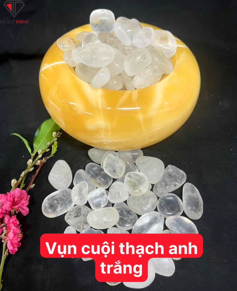 Đá thạch anh vụn cuội thạch anh trắng
