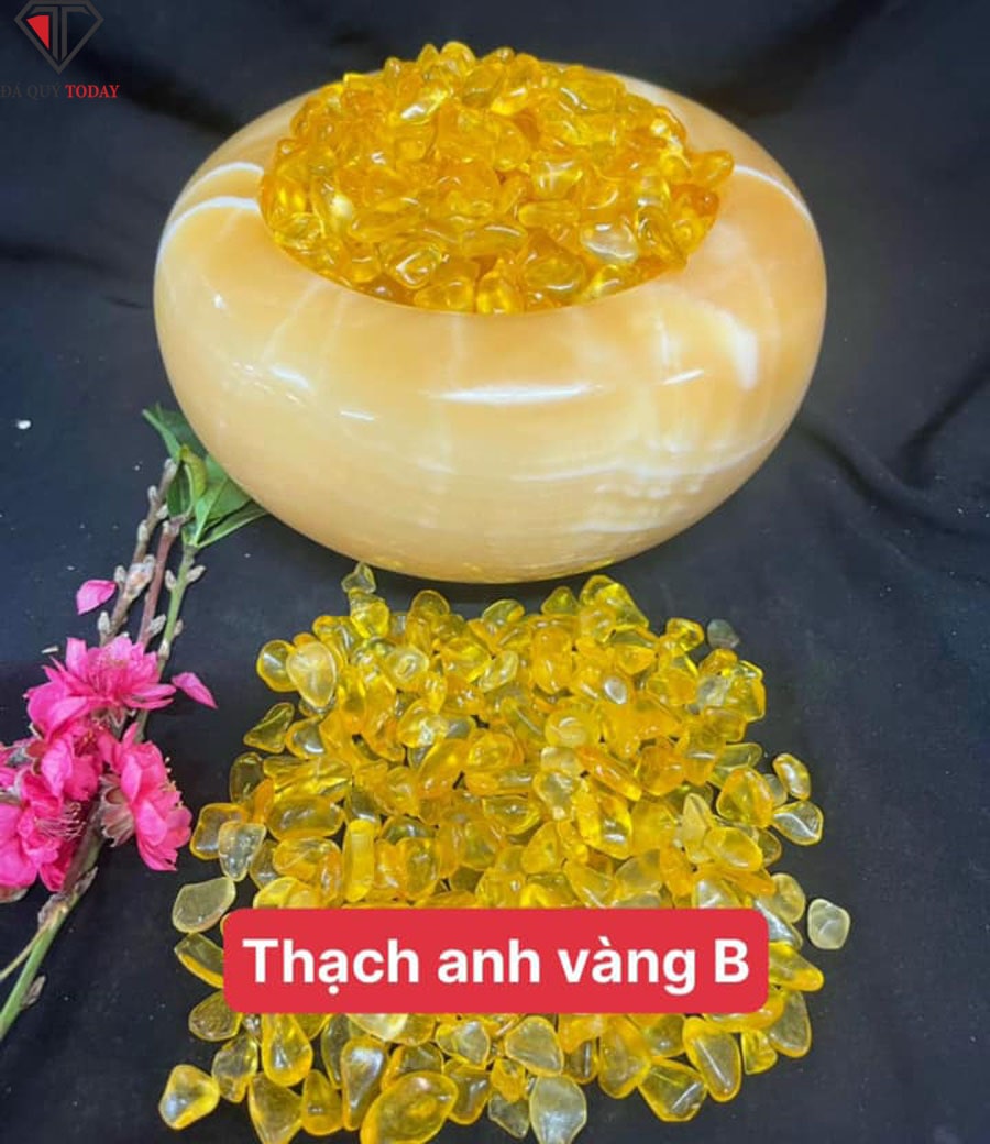 Đá thạch anh vụn thạch anh vàng